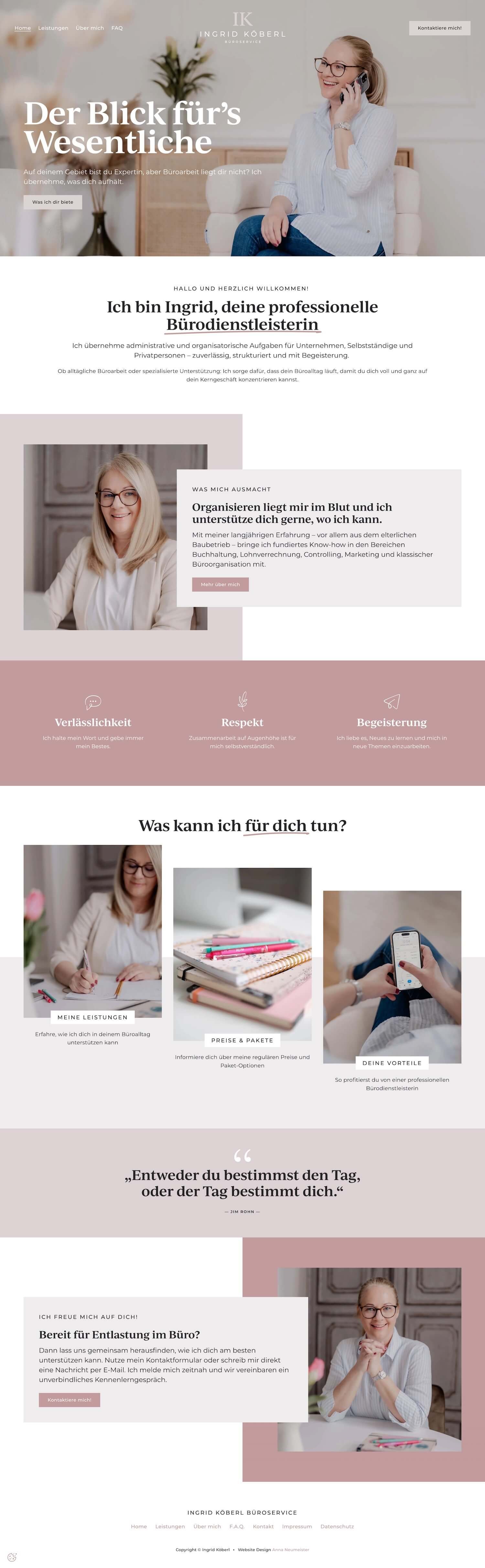 Homepage für Bürodienstleister Steiermark