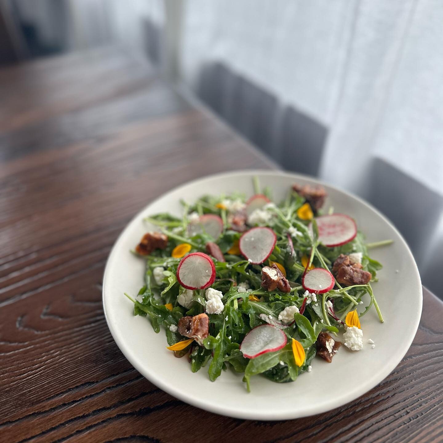 She&rsquo;s new, she&rsquo;s summer, she&rsquo;s delicious ⚡️

Ensalada: arugula, cilantro, queso fresco, radish, candied pecans, chile grapefruit dressing. Enjoy as a starting course, or alongside dinner. 

On the menu now! Hope so see you this week