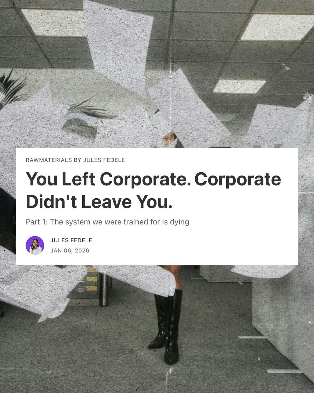 I left corporate thinking I&rsquo;d figured it out. I had skills, experience, a network. What I didn&rsquo;t realise was that I&rsquo;d also brought the operating system with me.

For months I filled my calendar with coffee meetings. Pleasant convers