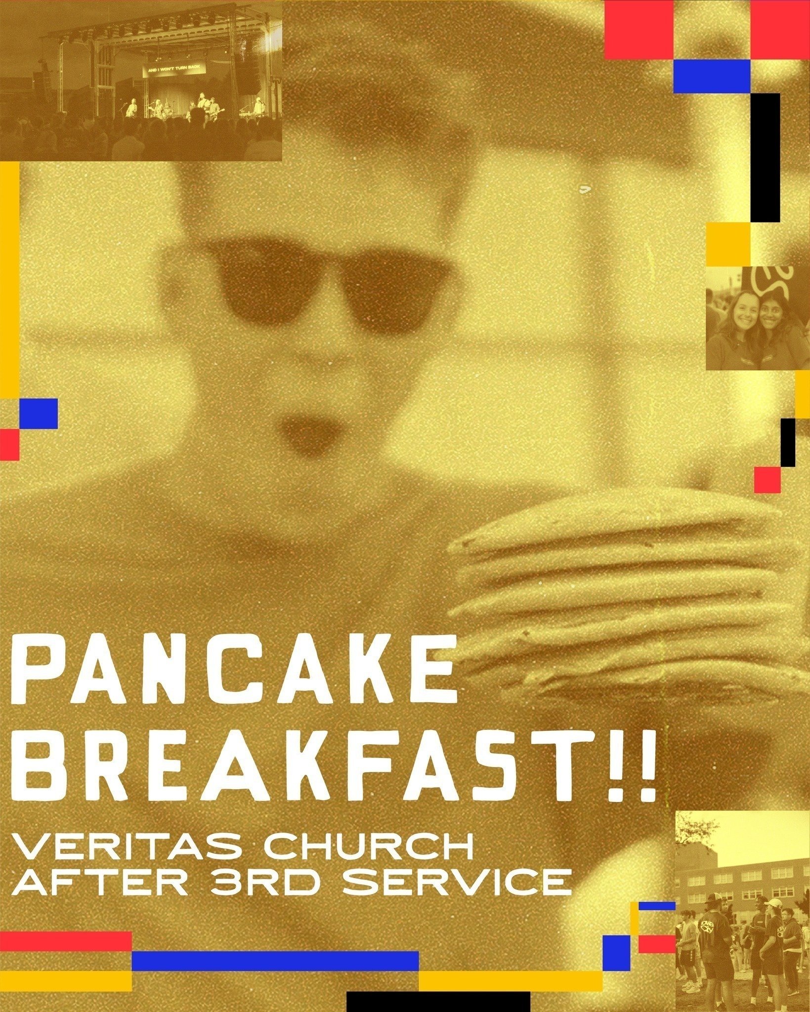Wow we had so much fun at the rec fields with you guys!! Kinda hungry now... So come get fed this Sunday at the pancake breakfast at 11:45a at Veritas Church!!! 👀🥞🍫🫐

If you need to find a ride, just reach out and we'll get ya connected 😎