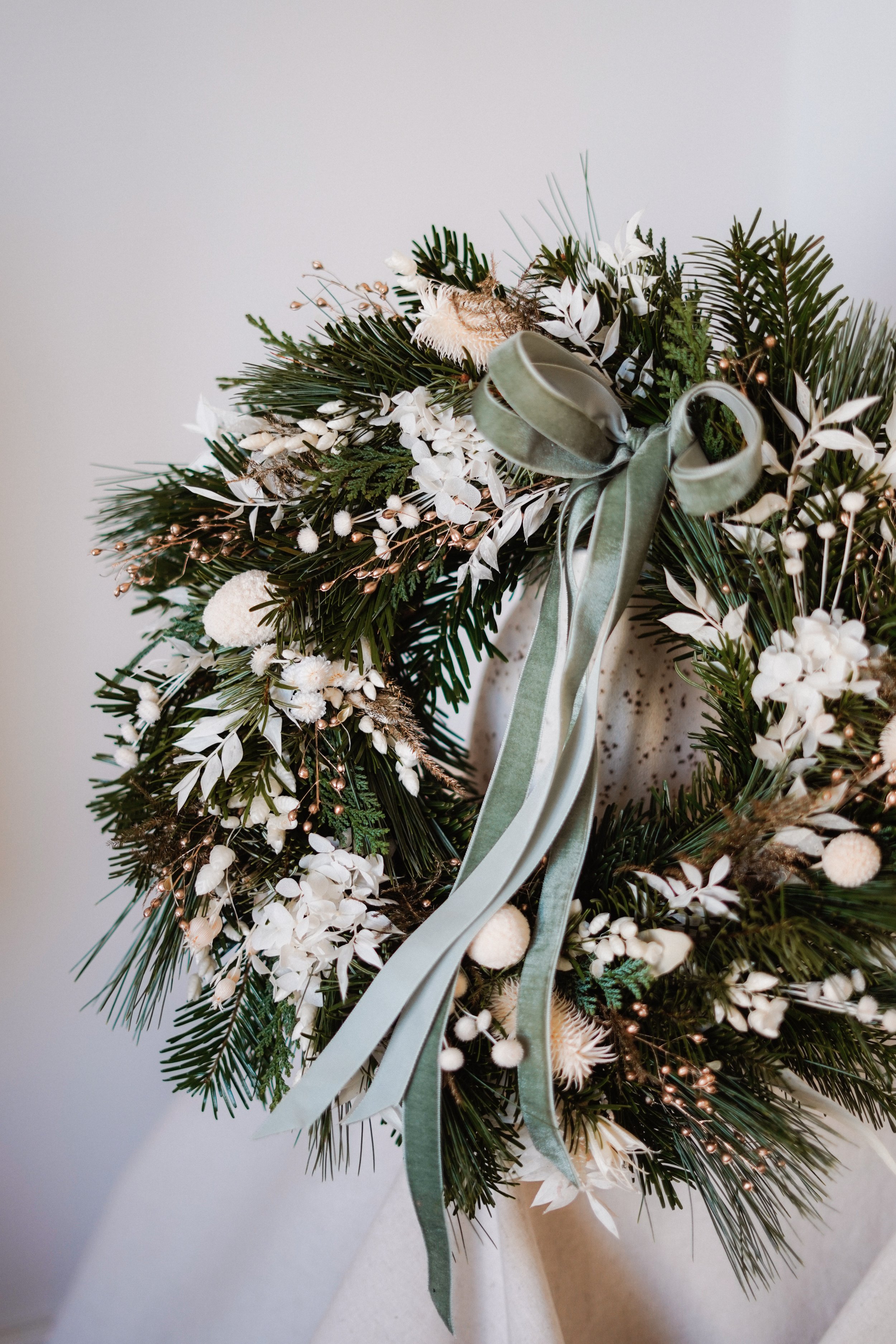 Couronne de Noël - Noël blanc