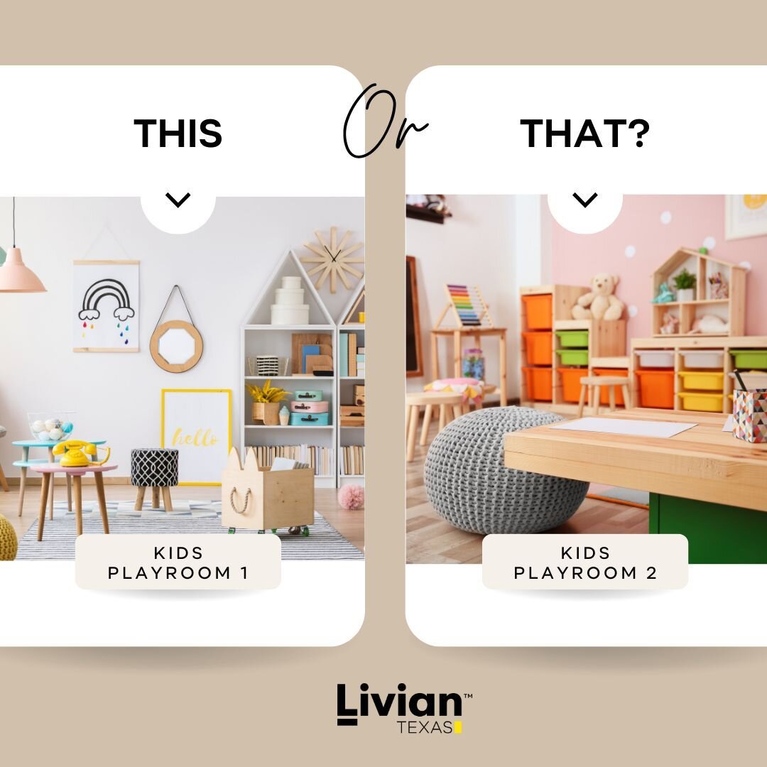 July 8th is &quot;Be a Kid Again Day&quot;. If you could be a kid again, which playroom would you love to have in your house? #LivianTexas #LoveHowYouLive