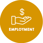 Employment icon: stable employment and income on a mortgage application