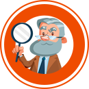 Illustration of an appraiser holding a magnifying glass