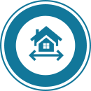 Icon representing home size, layout and lot in an appraisal