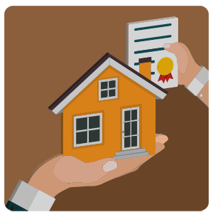 Hands exchanging a house and purchase agreement representing the decision to buy a home