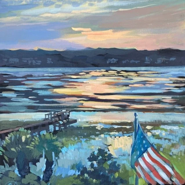 Sunset 12 x 12 acrylic