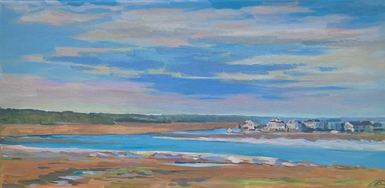 Looking from Shell Island to Figure Eight Island 10 x 20 acrylic