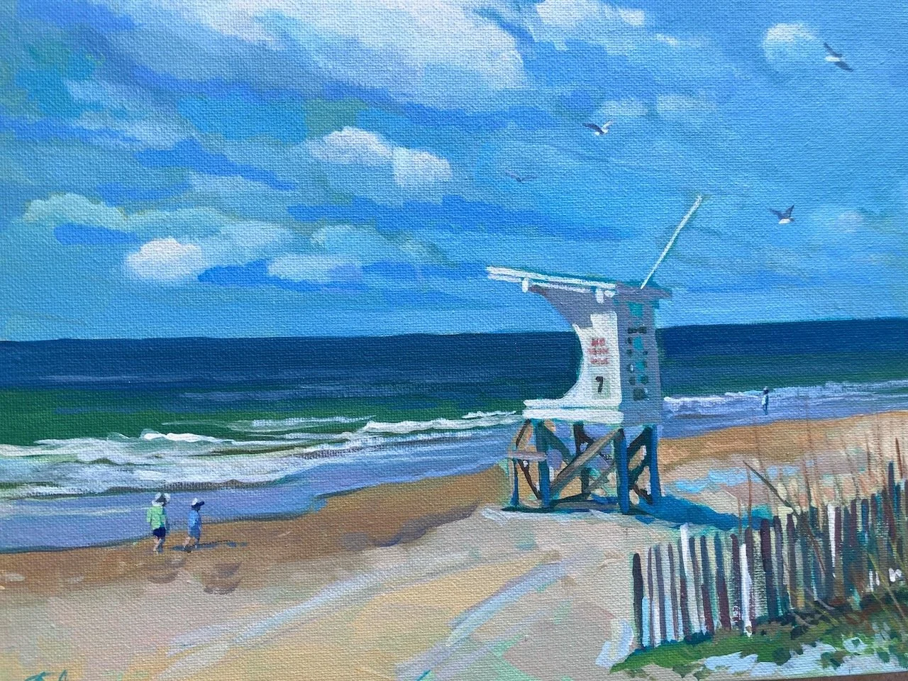 Number 7, acrylic 9 x 12