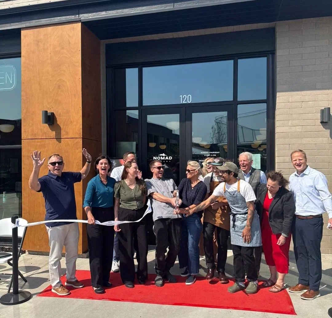 Tamara Zander at Nomad Eatery ribbon cutting, Downtown Daybreak