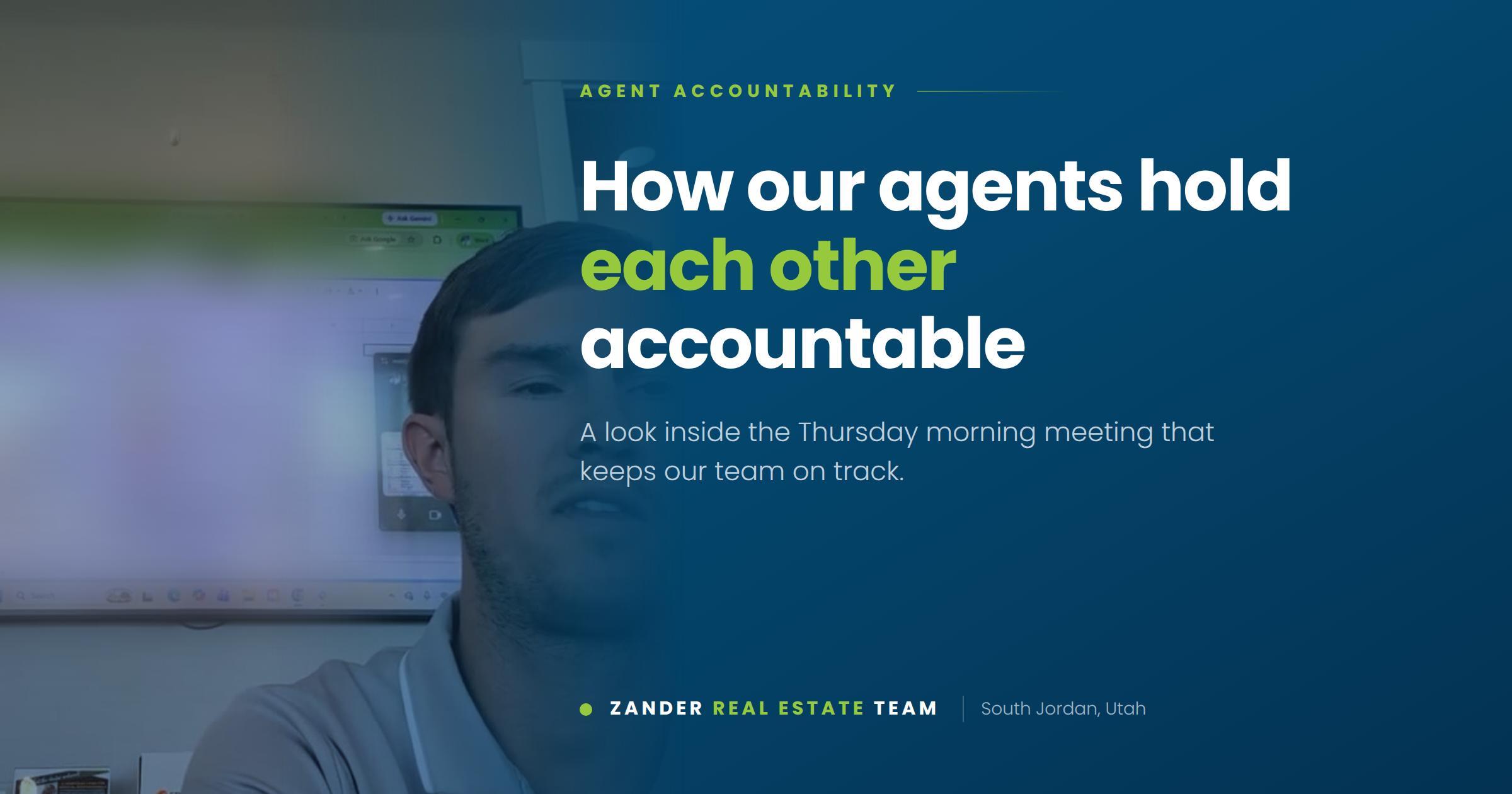 How Our Real Estate Team Holds Agents Accountable Every Week