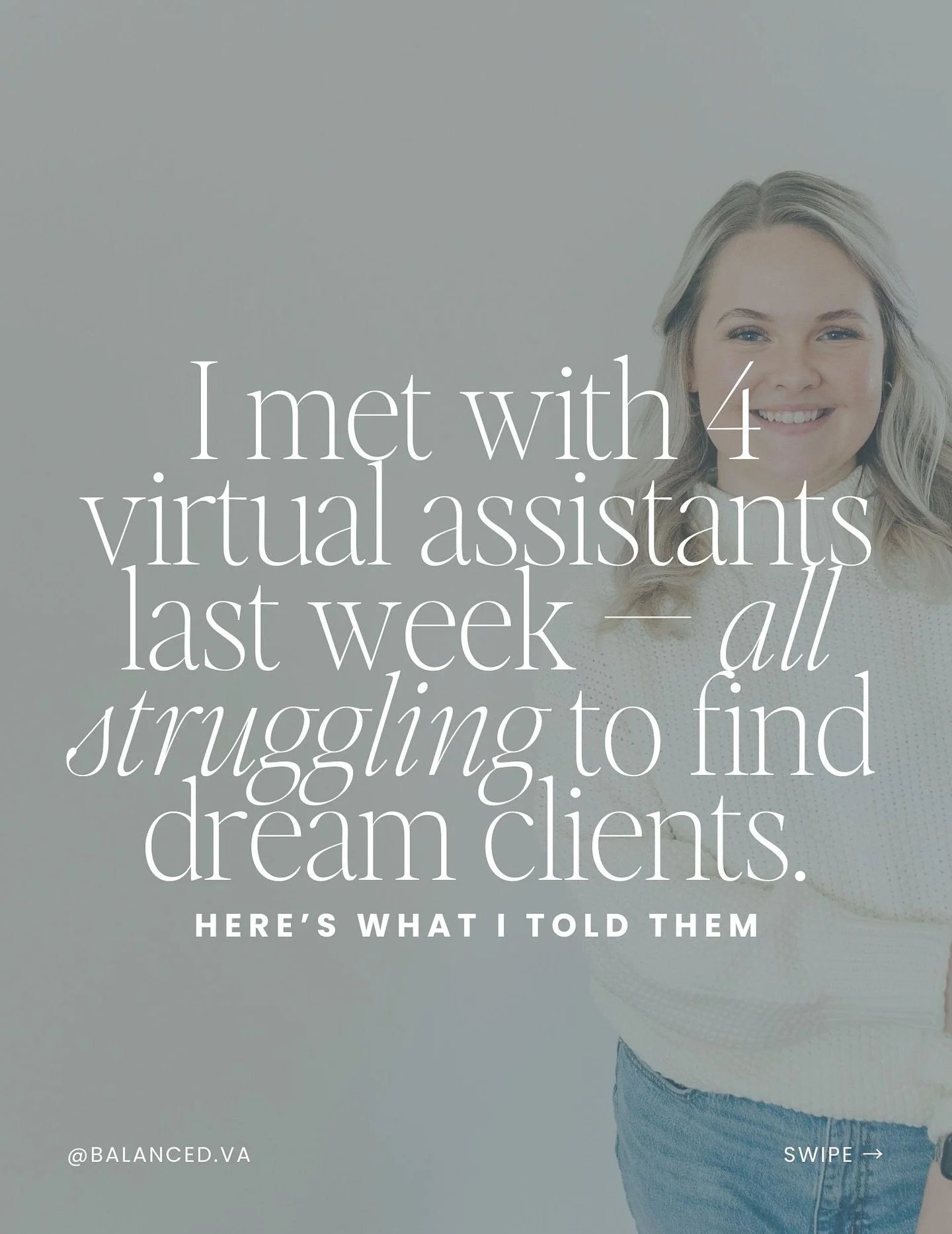 I just had four convos this week with VAs feeling stuck&hellip;and I get it.

You&rsquo;re talented, driven, and doing all the things but something still isn&rsquo;t clicking.

Here&rsquo;s what I told each of them 👩🏼&zwj;💻
&rarr; Your offer has t