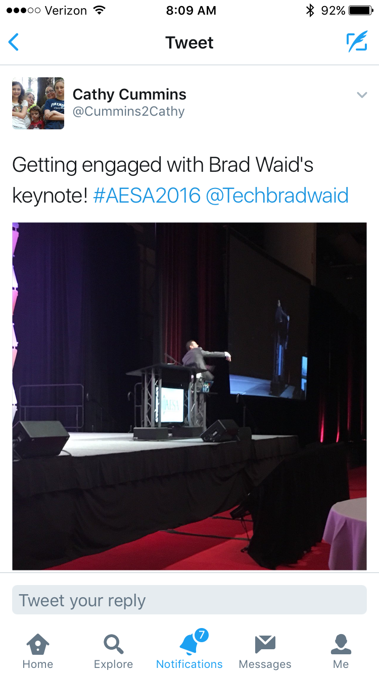 Brad throwing swag into the crowd - AESA