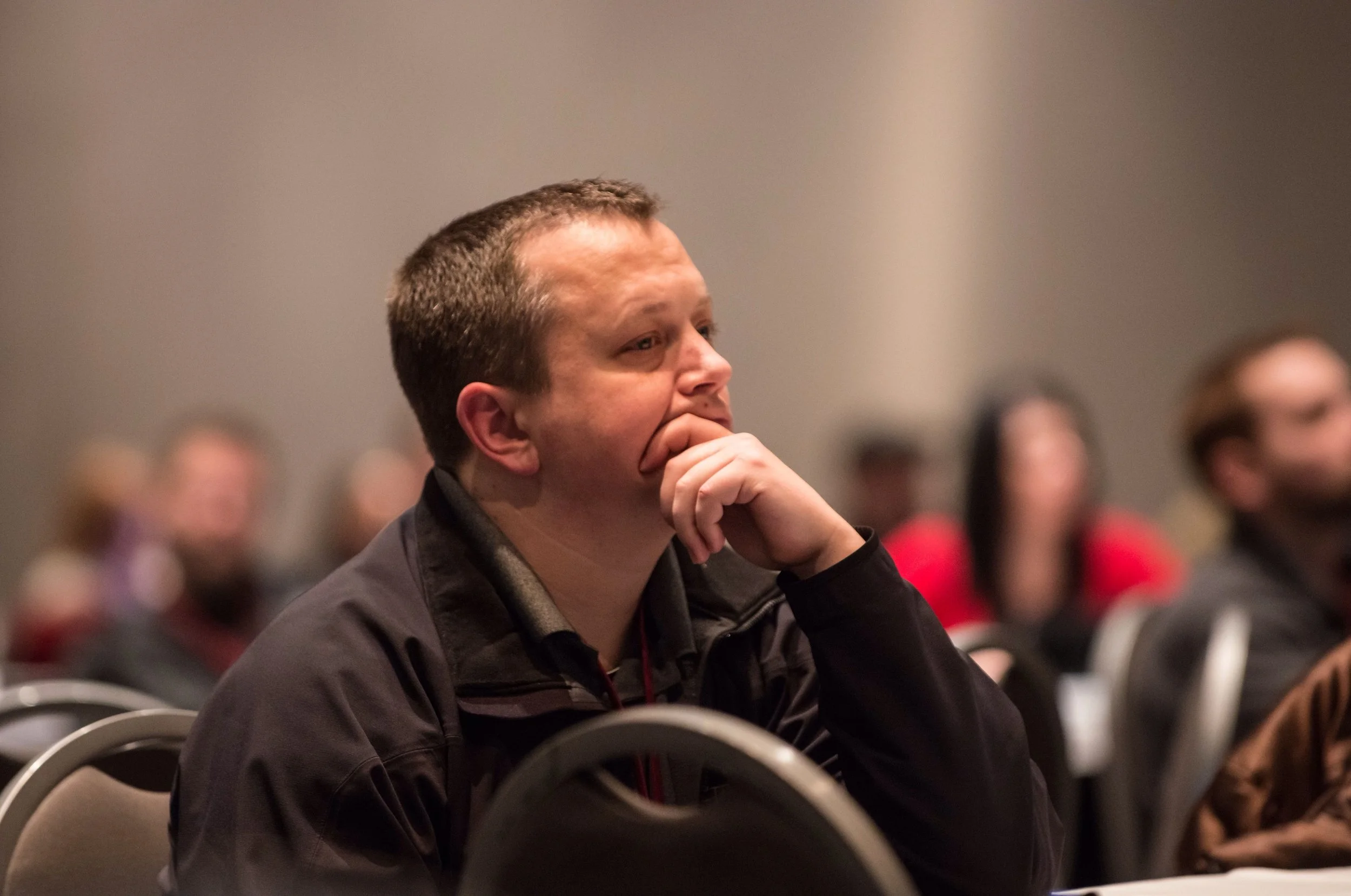 Attendee Listening to Brad's Keynote