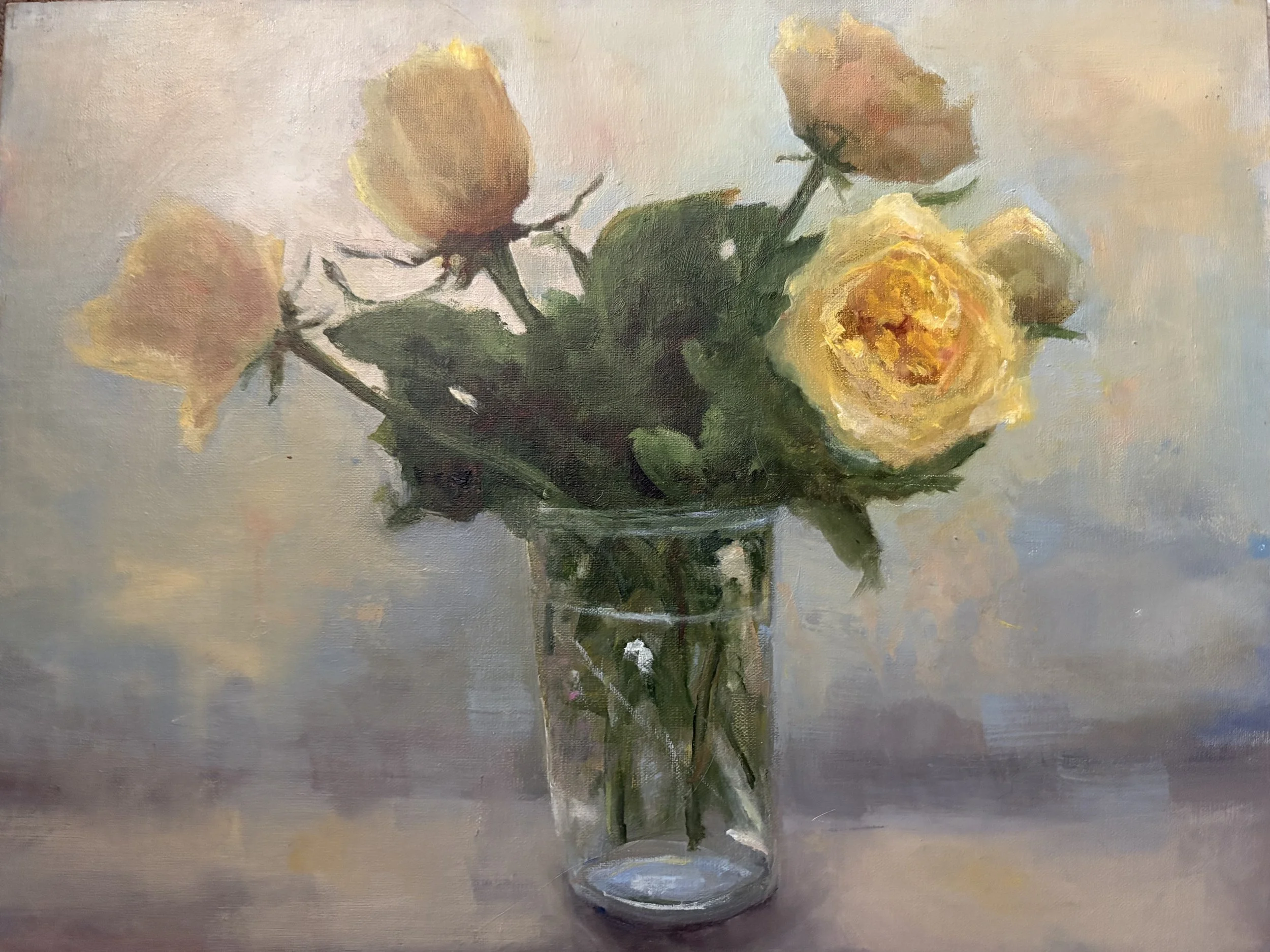 Softly yellow oil