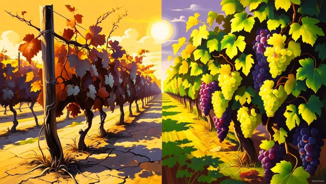 In the Middle: Two Vineyards