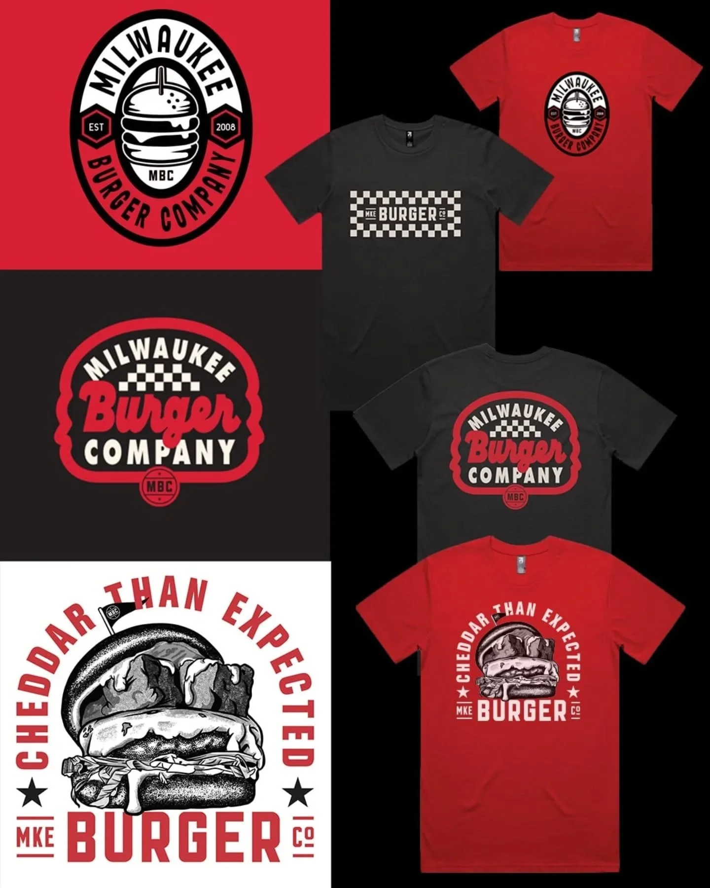 A few designs for Milwaukee Burger Co from quite a while back. 🍔