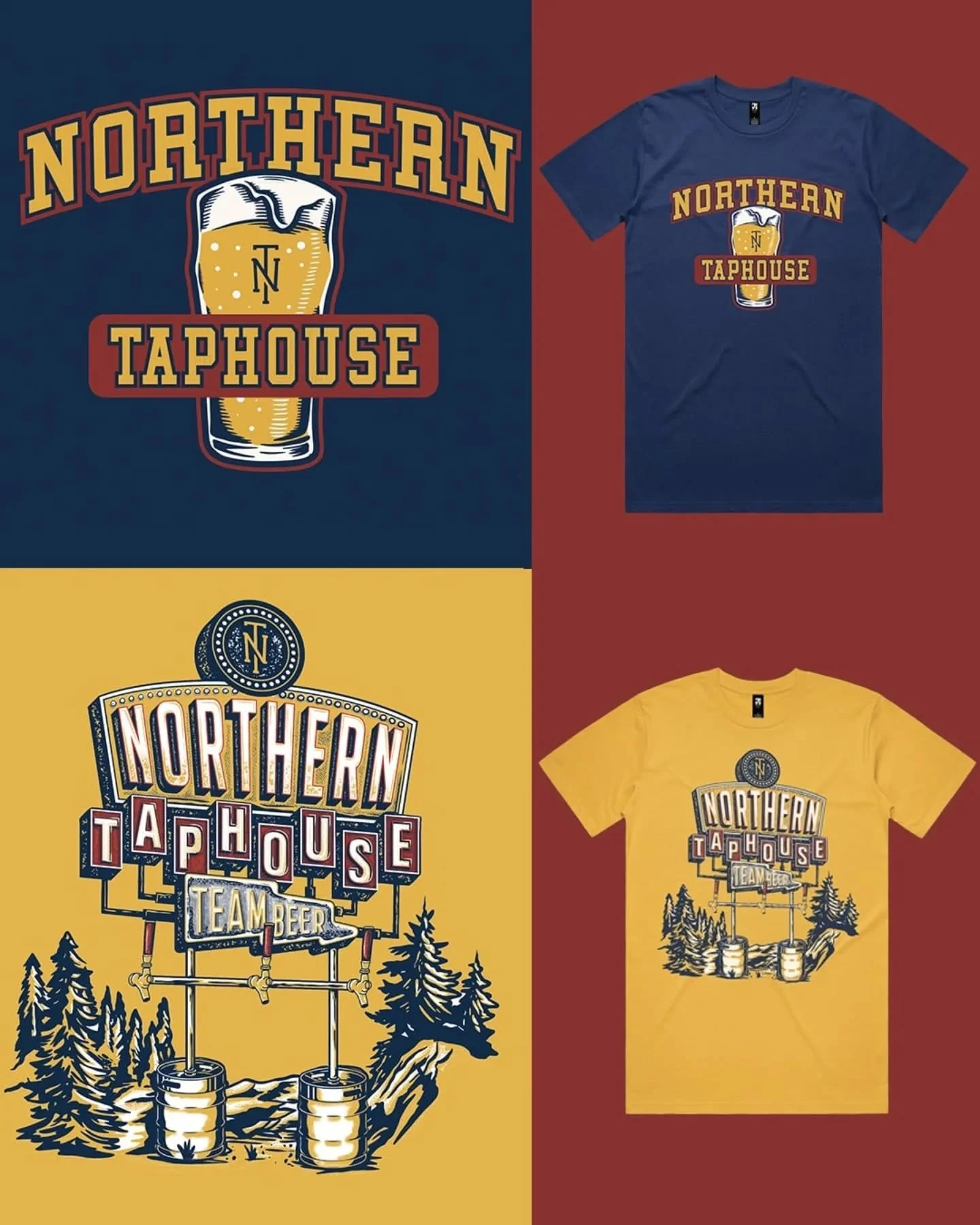 A few designs from a while back for Northern Taphouse. 🍺
