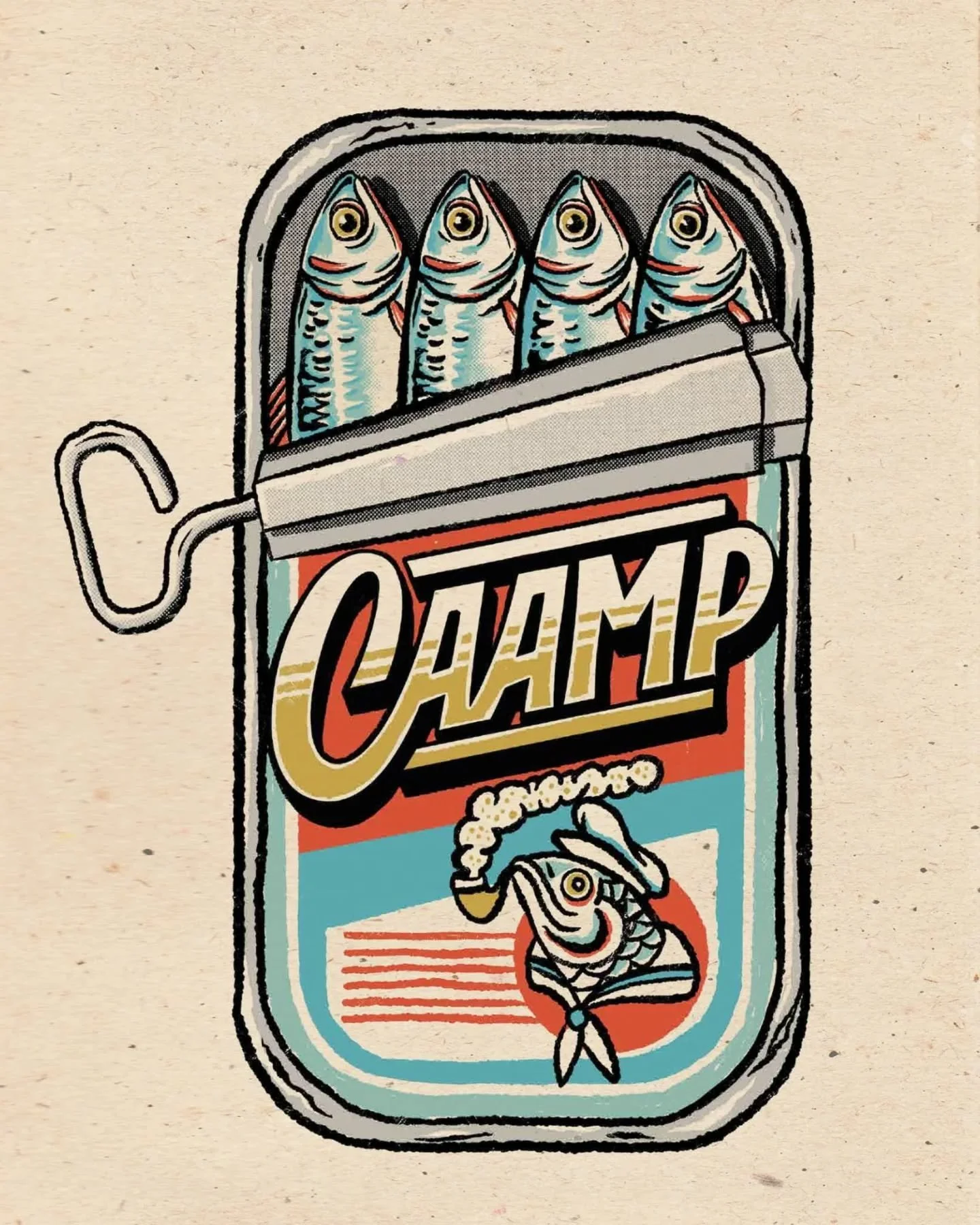 A little CAAMP sardine design from awhile back 🐟#sardine #illustration