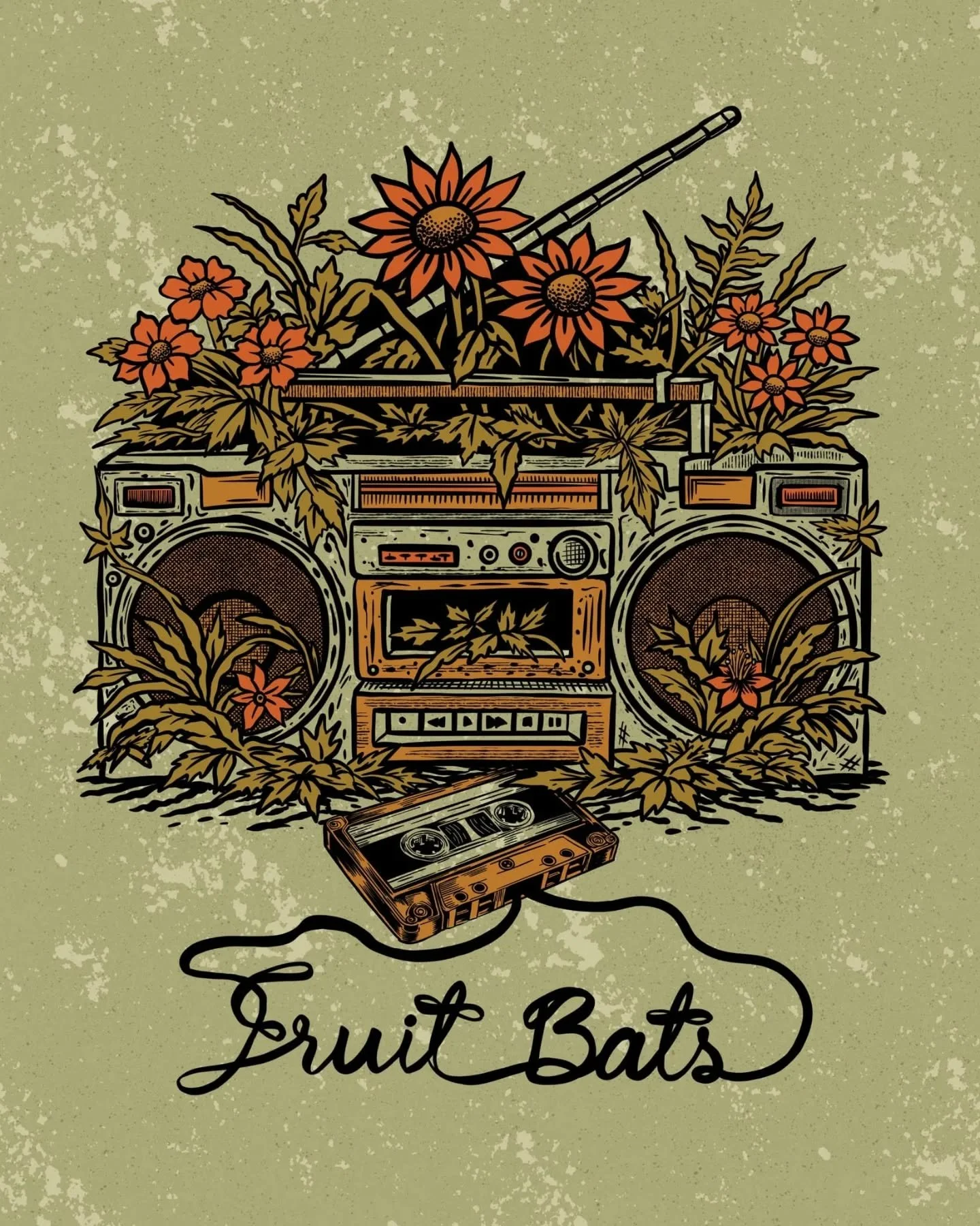 Fun little merch collection for @fruit_bats new Landfill album