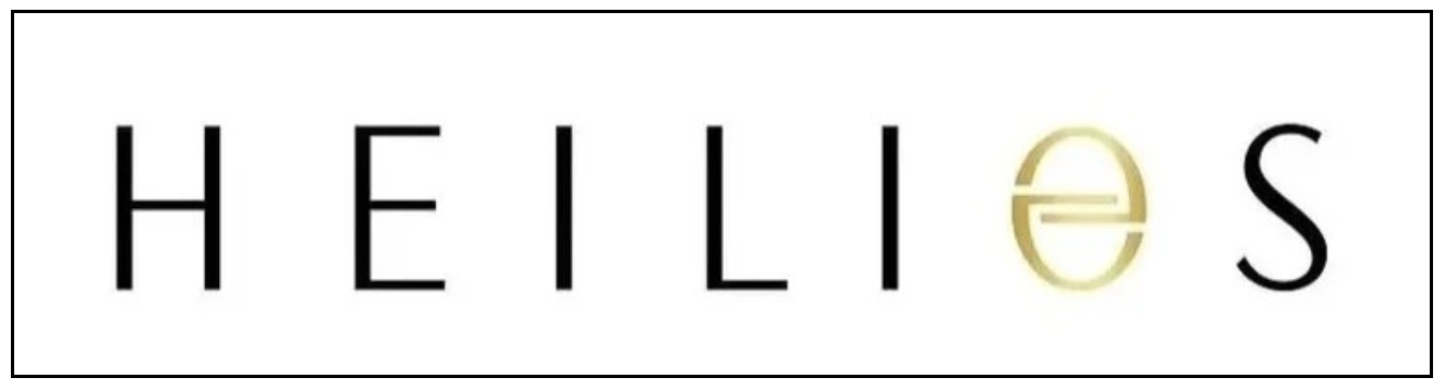 The word 'HELIOS' with a stylized 'O' resembling a clock or globe.