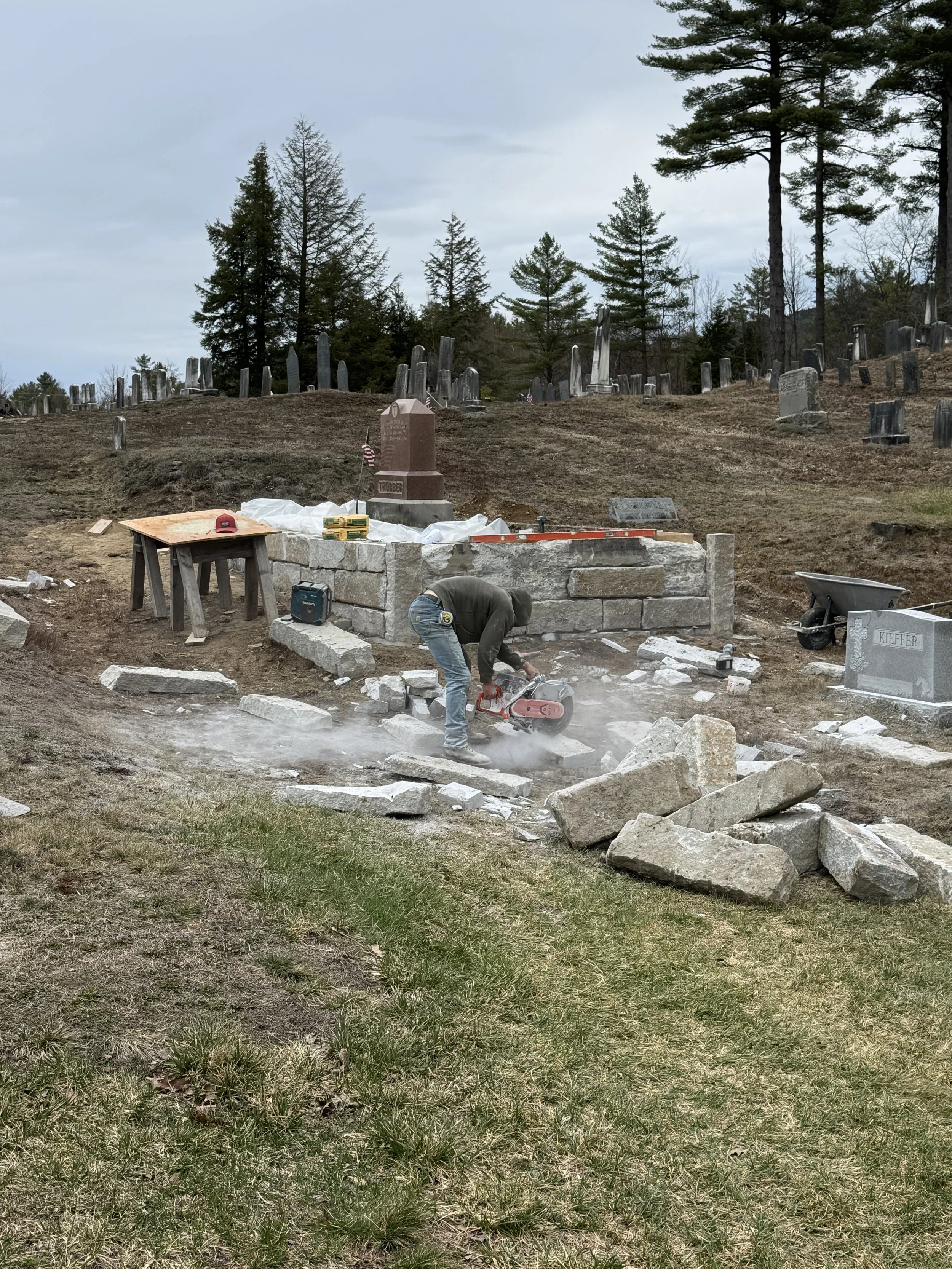Cemetery work