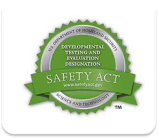 Integrated Security Group U.S. Department of Homeland Security SAFETY Act Developmental Testing and Evaluation Designation badge.