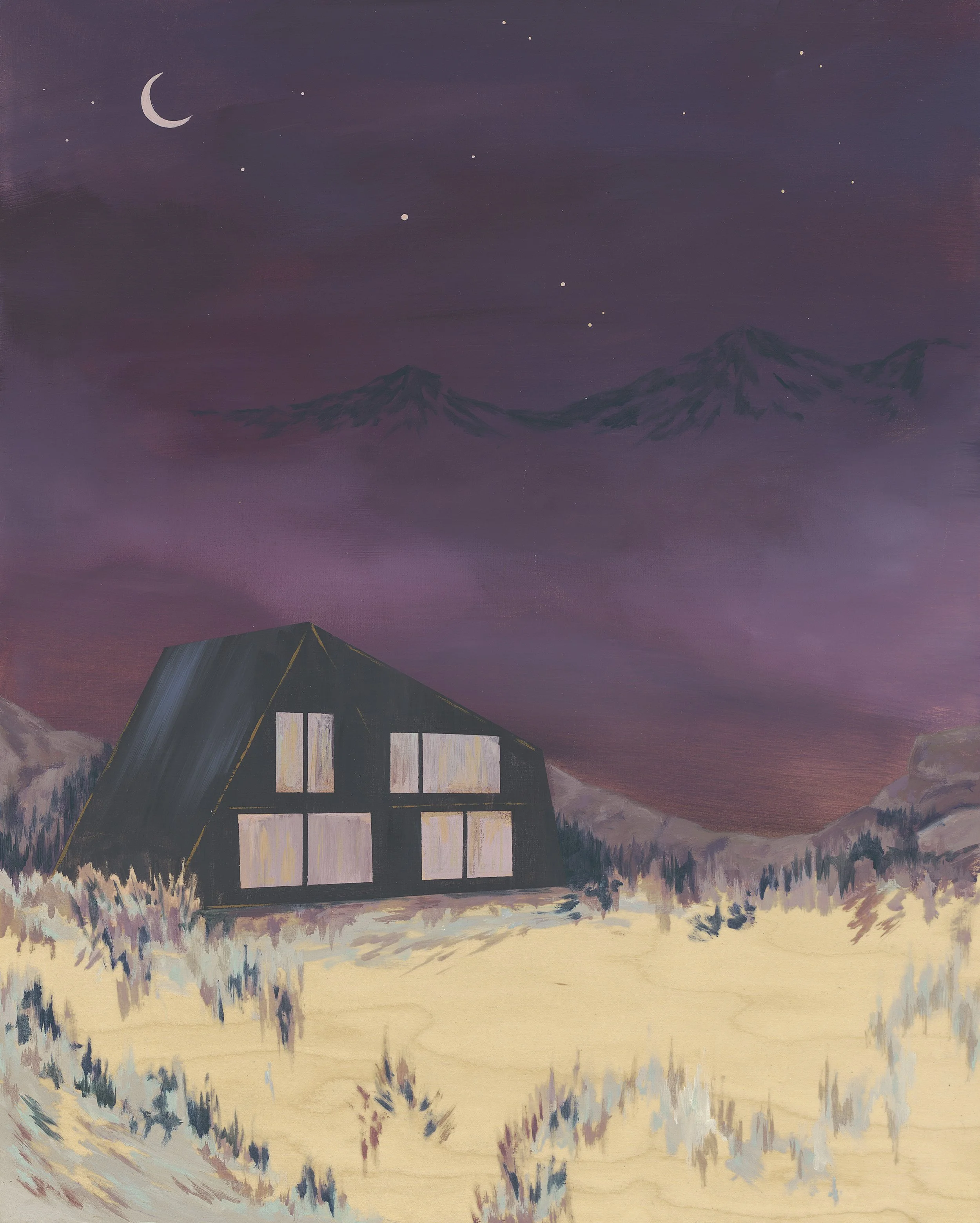 "Chalet All Day", acrylic on canvas, 20" x 16"