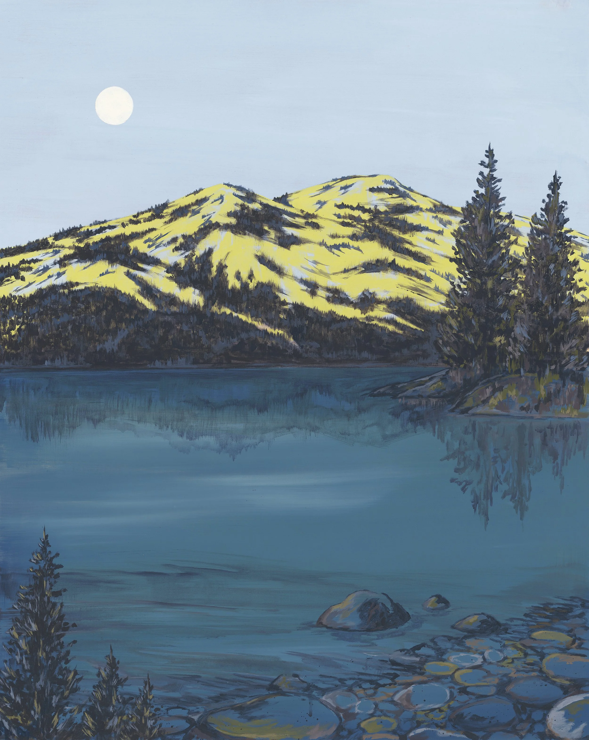 "Overshadowed Waters", acrylic on canvas, 30" x 24"