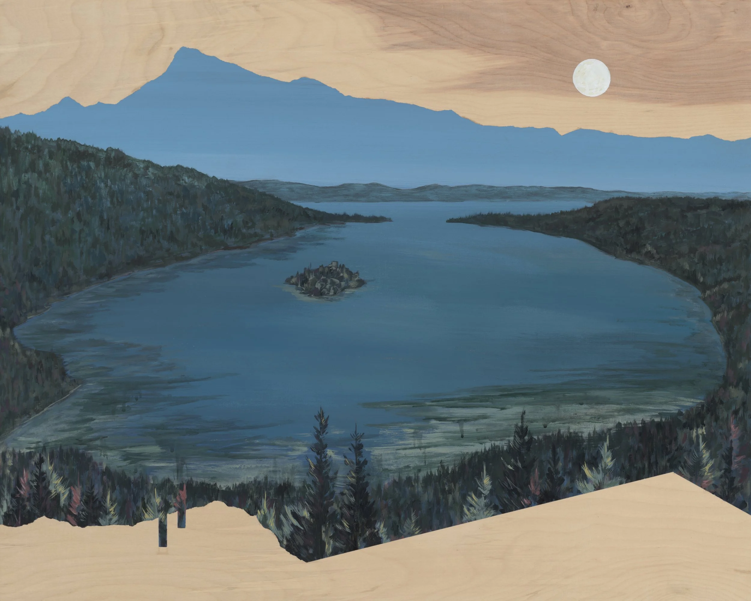 "Emerald Beginnings", acrylic on wood panel, 24" x 30", SOLD