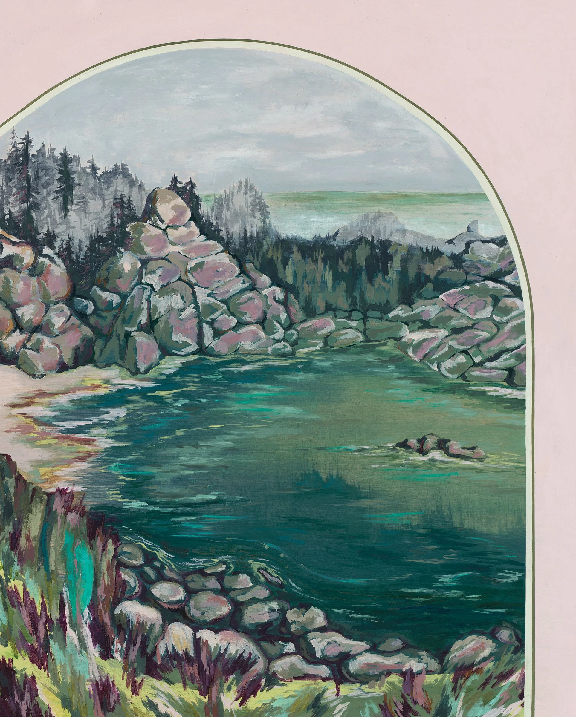 "Littoral Passage", oil, acrylic, gouache, and pastel on wood panel, 20"x16”. SOLD