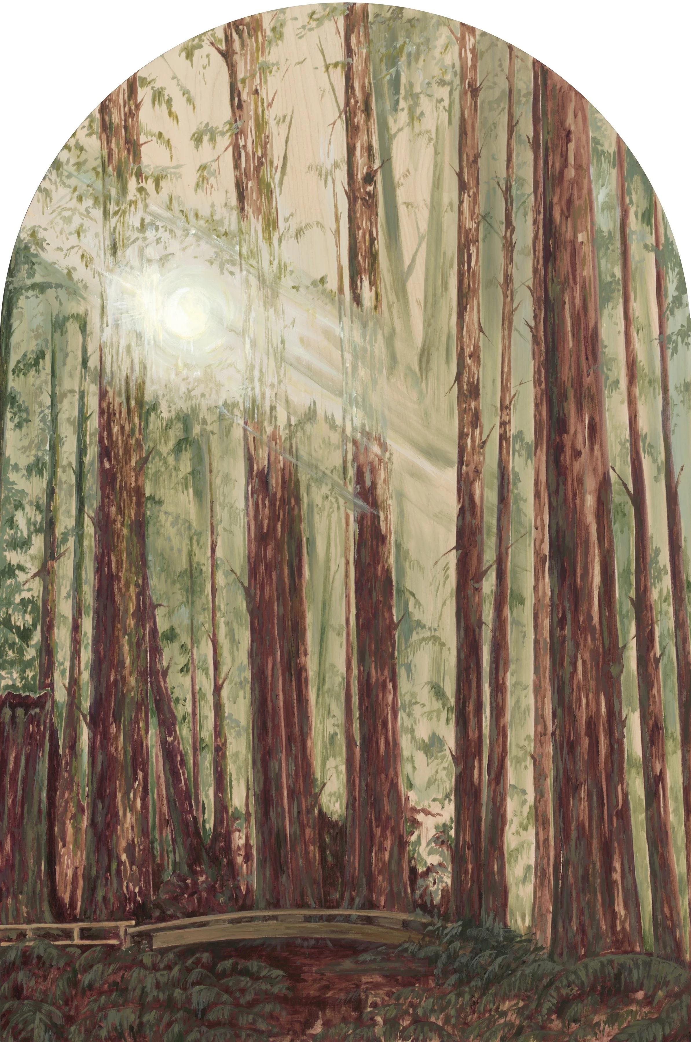 "Bohemia foresteria", acrylic on panel, approx. 45" x 30"