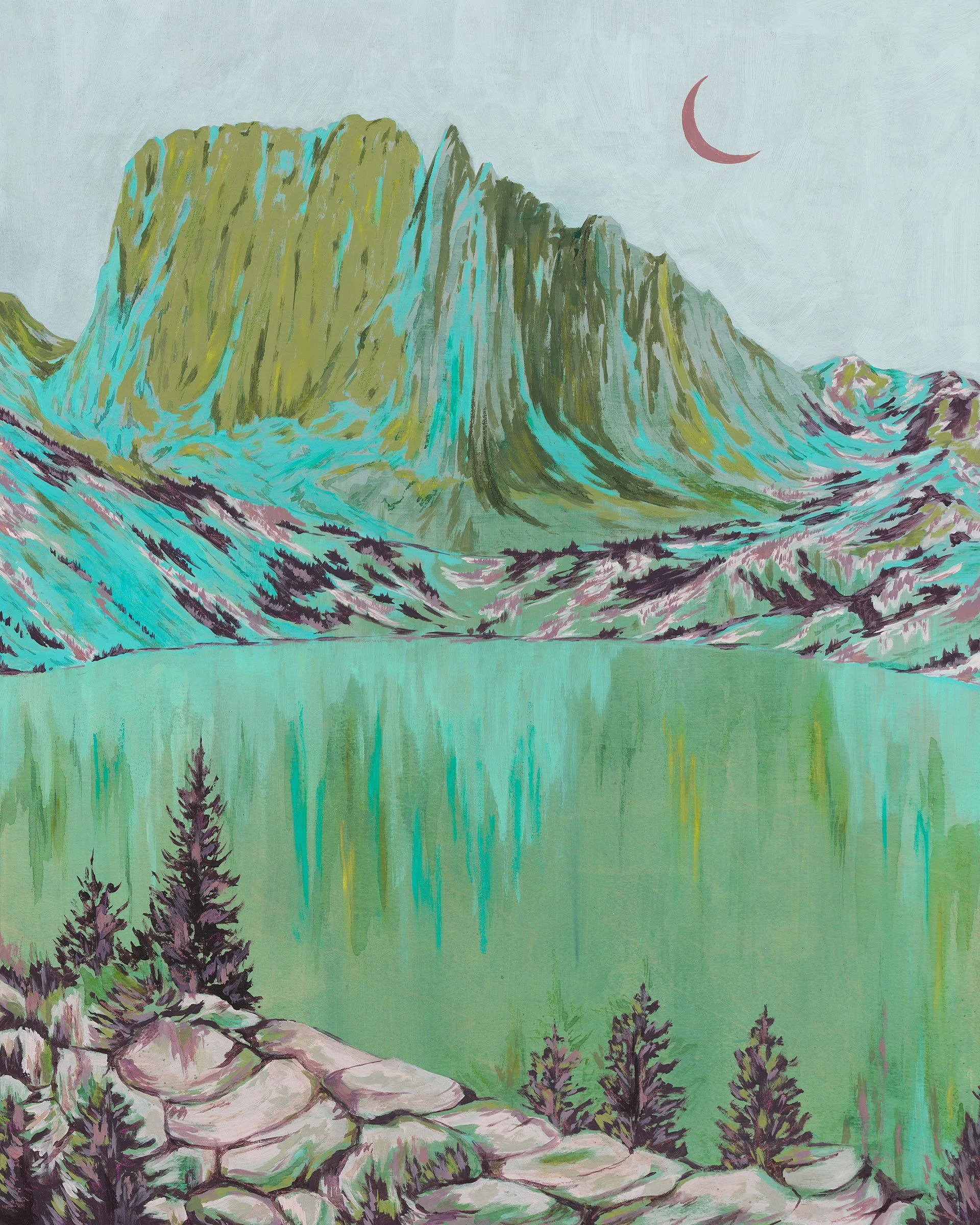 "Pine Lake Prism", oil, acrylic, gouache, and pastel on wood panel, 20"x16”. SOLD