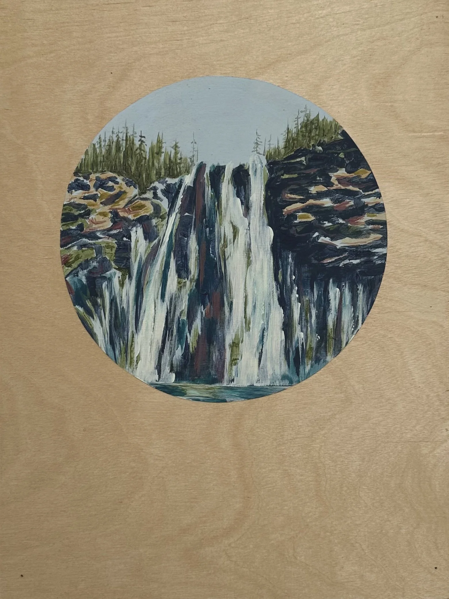 "All That Falls", oil, acrylic, gouache, and pastel on wood panel, 12"x9". SOLD