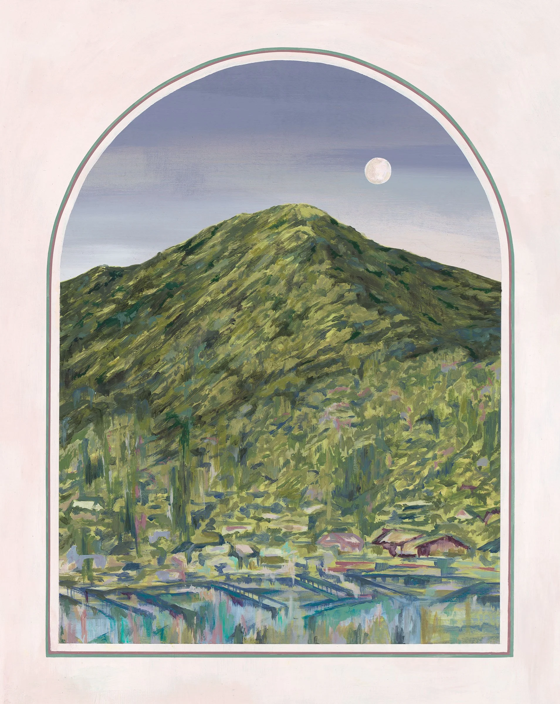 "Tamalpais Threshold", oil, acrylic, gouache, and pastel on wood panel, 20"x16”. SOLD