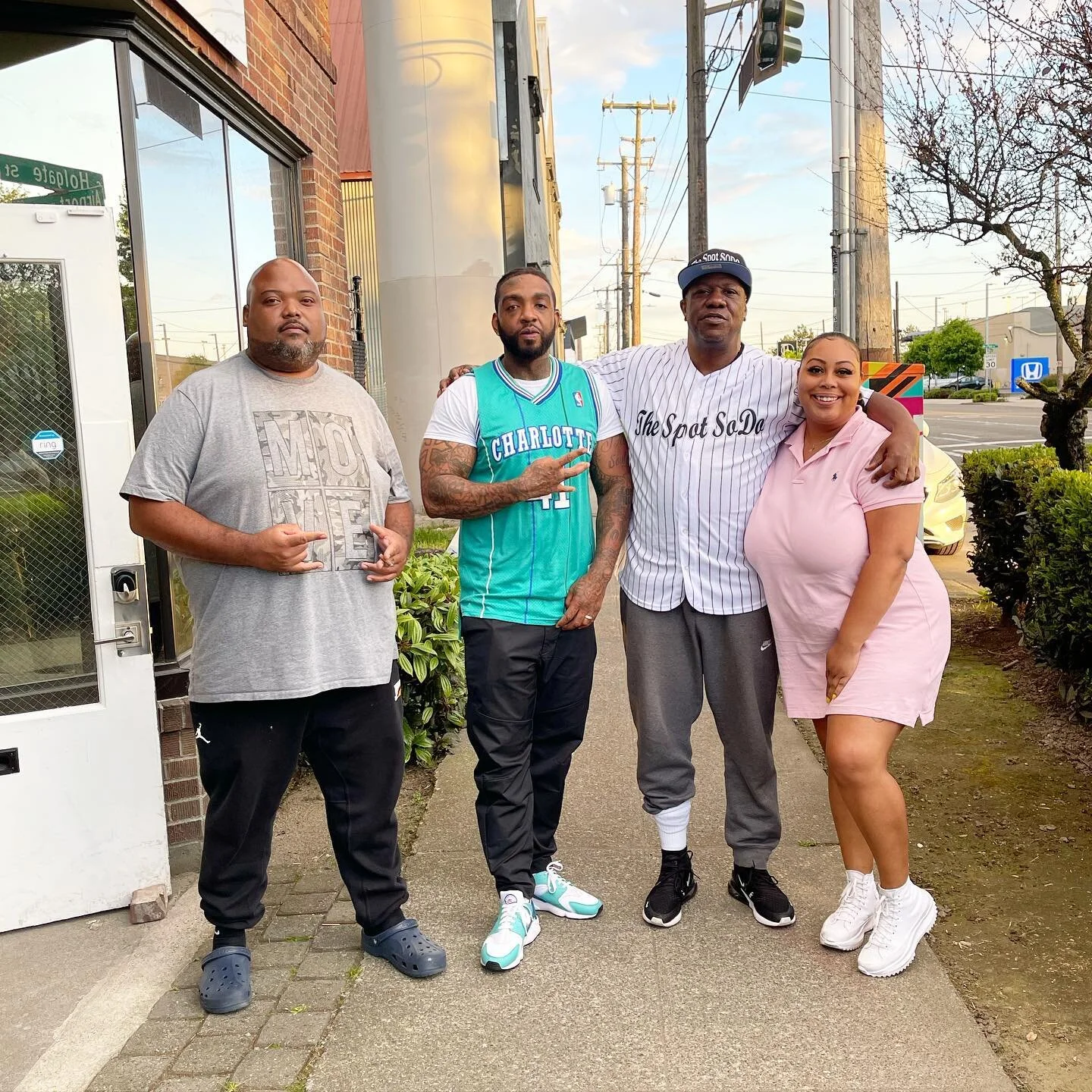 @dwannb @dough_networkz_presents_ @st.nick_guru and @queening_with_kyendra  after filming another great episode on the @onthespotatthespot podcast. Click that link in the bio and check out our show!
