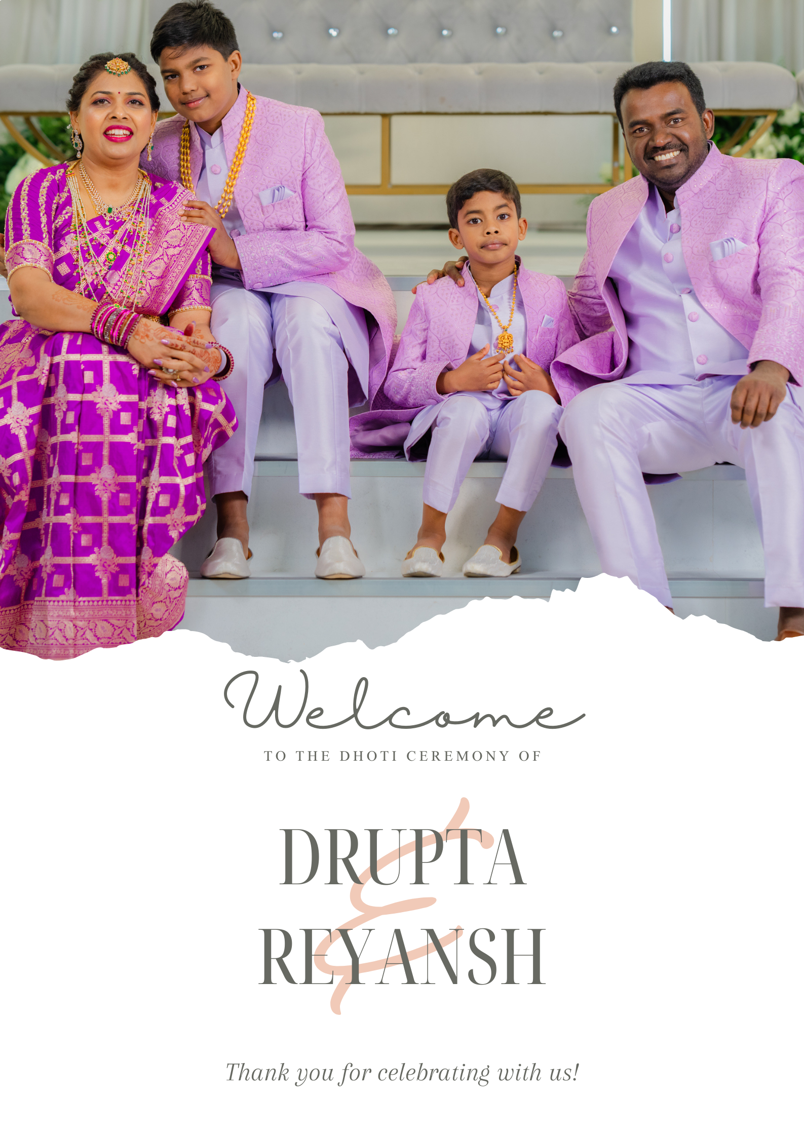 White Ripped Paper Wedding Ceremony Poster.png