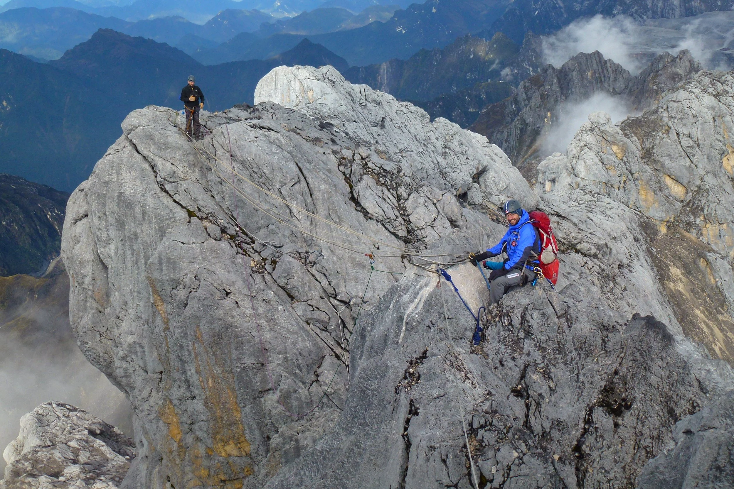 Ricky smiling after Tyrolean Traverse