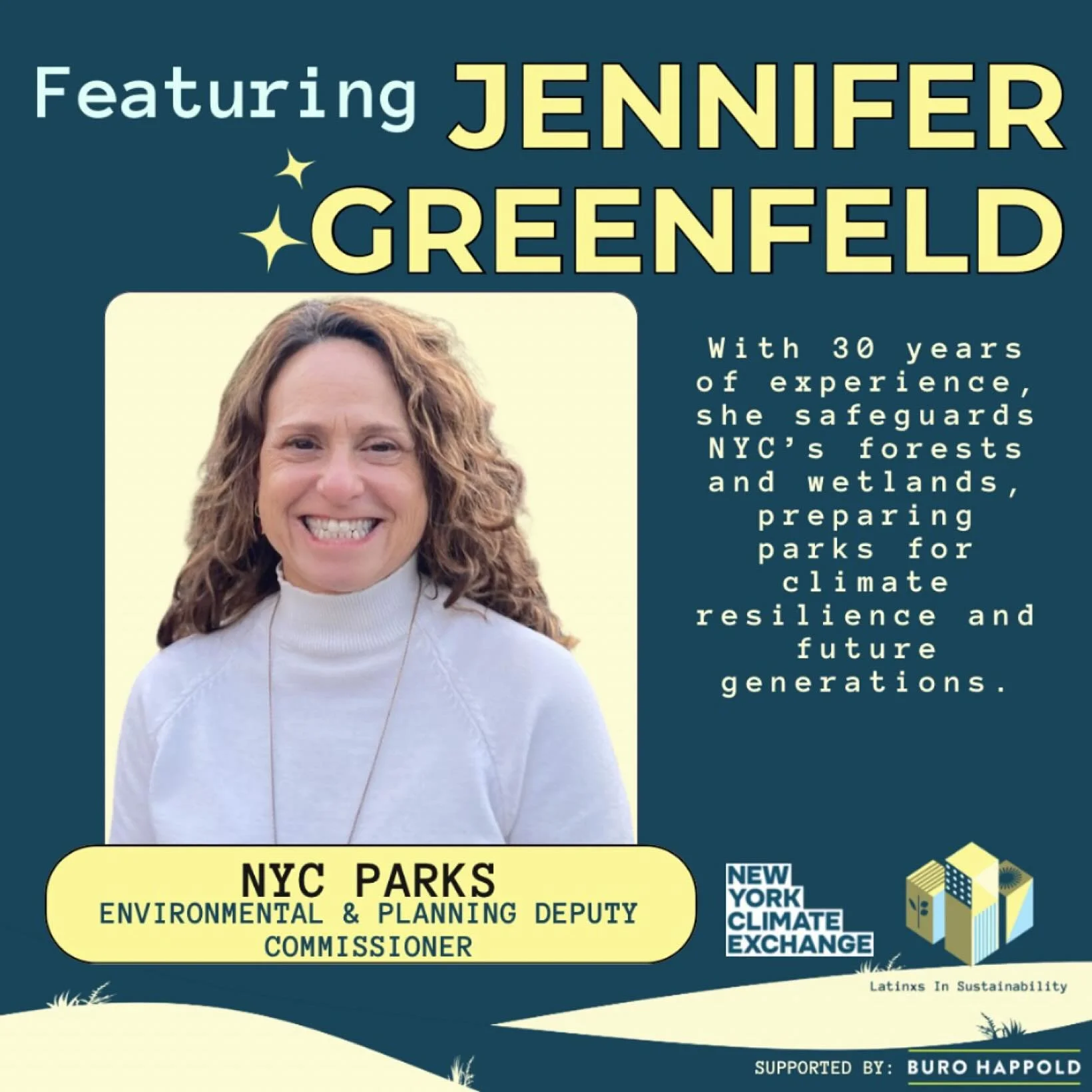 🌎✨Meet Jennifer Greenfeld, Deputy Commissioner of Environment and Planning at NYC Parks &mdash; a dedicated steward of the city&rsquo;s 5.7 million trees and 12,000 acres of forests and wetlands for nearly 30 years.

Jennifer leads the charge in pre