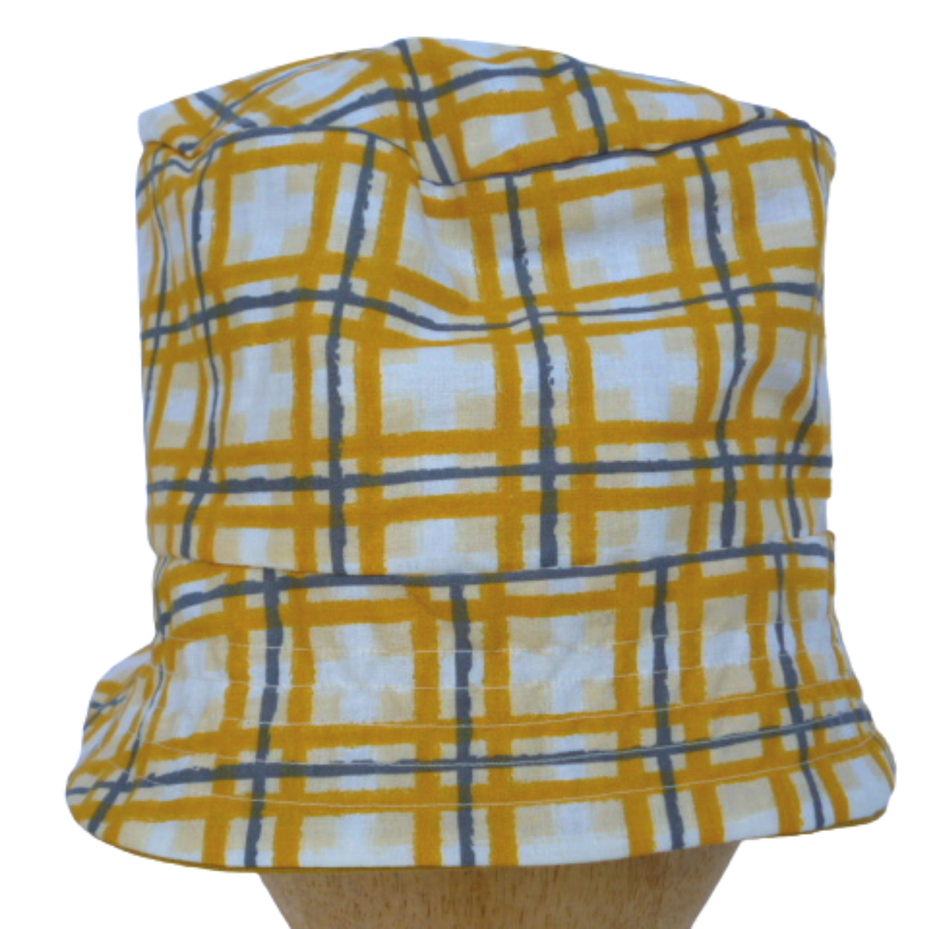 Yellow Plaid Reversible Bucket Hat