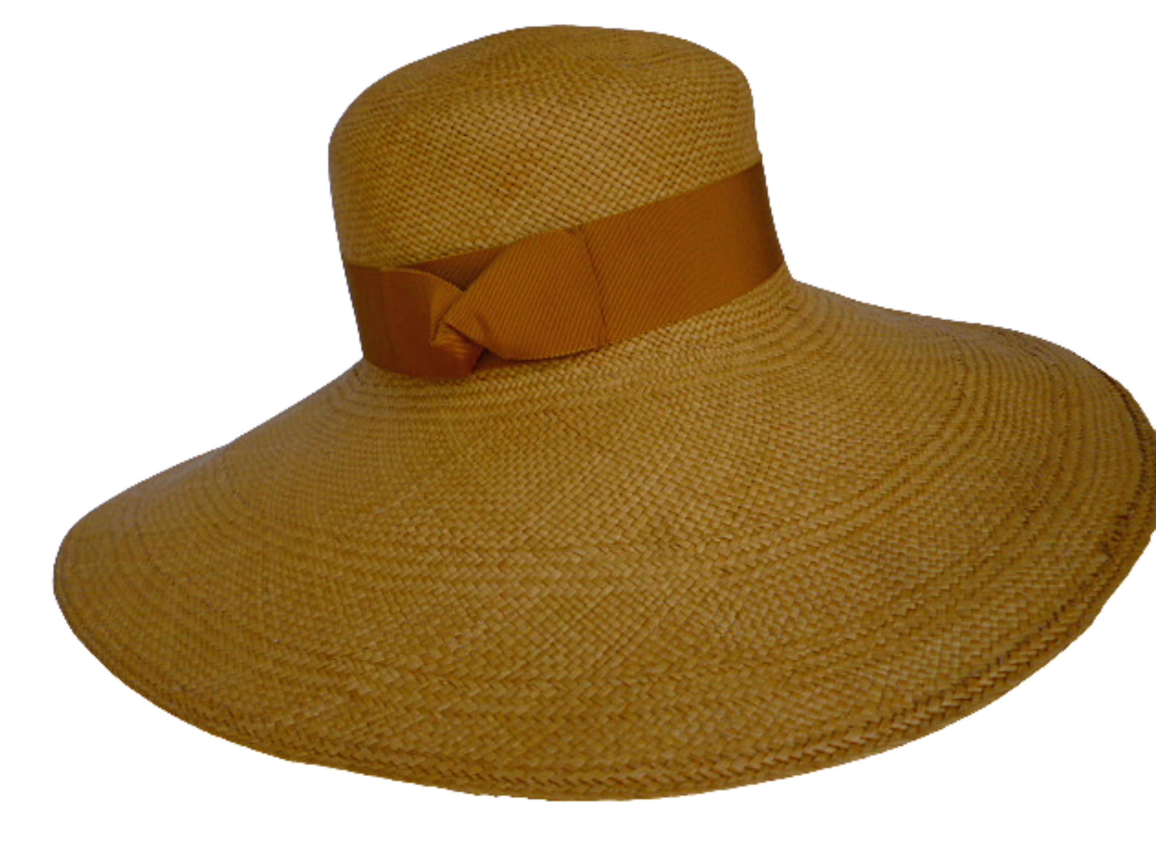 Marlena Mango Wide Brim Panama Straw Woven Hat — tonya gross 