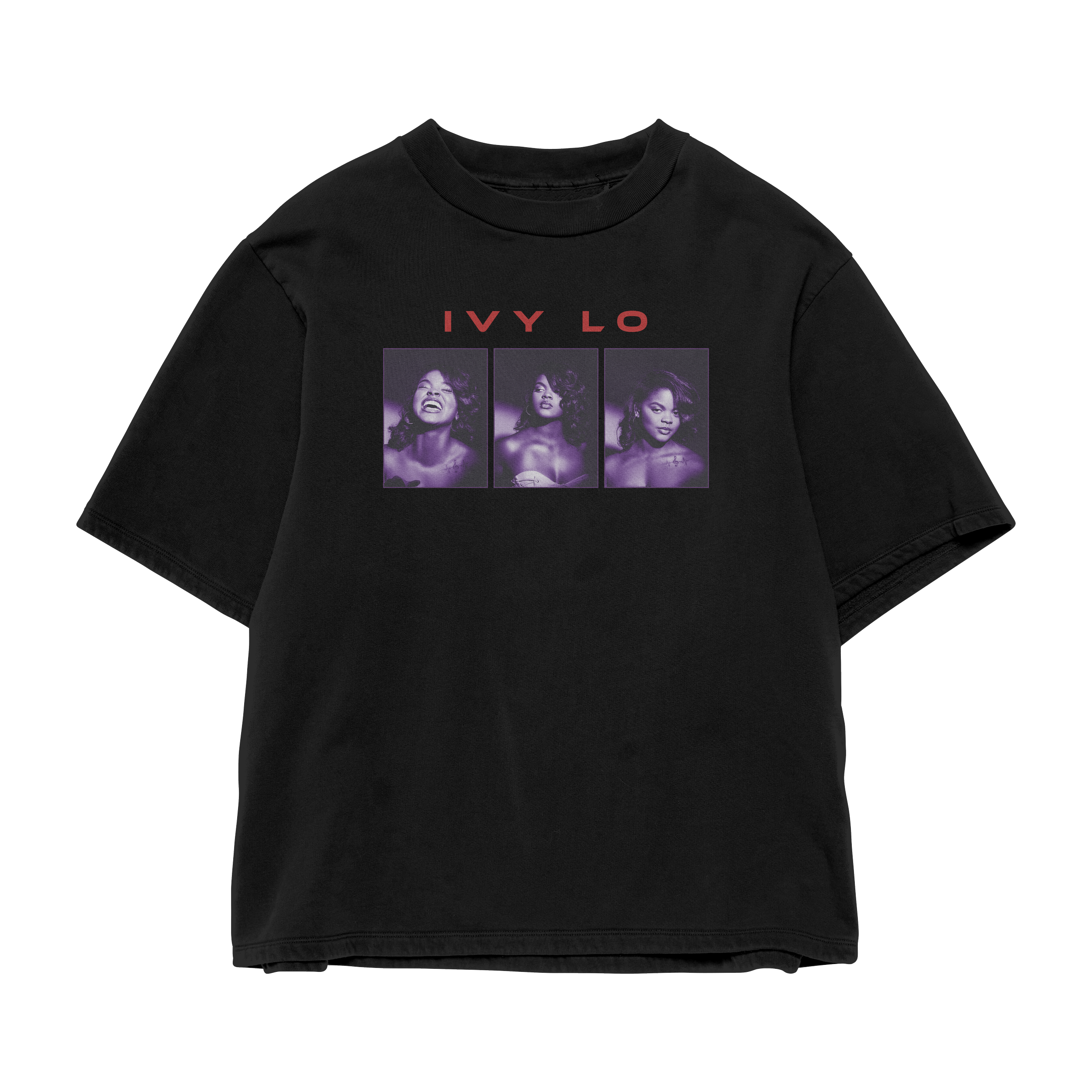 ivy lo black no more love t-shirt (front).png