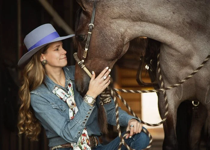 Nicole Schrock with horse