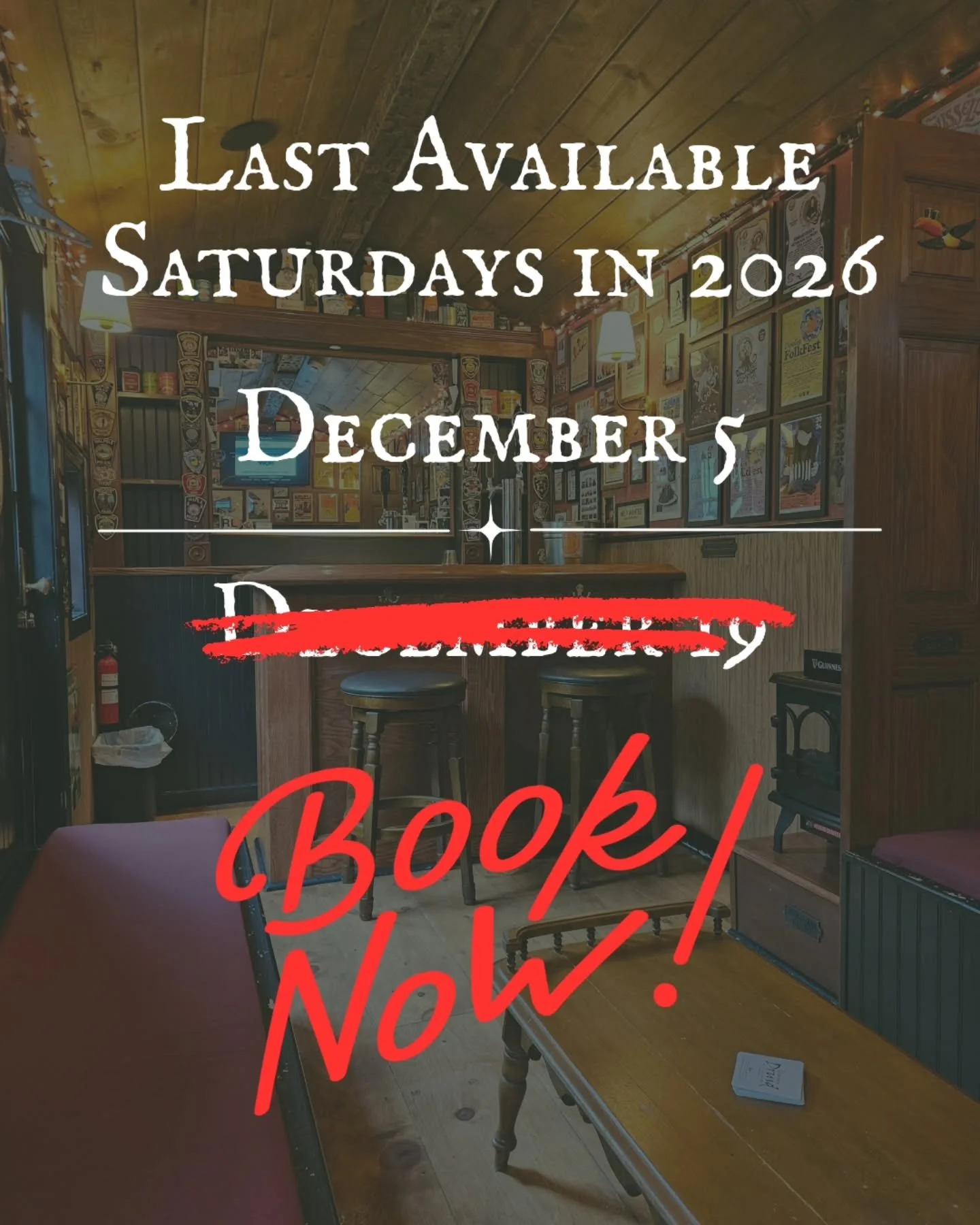 Last opportunity for a Saturday Wandering Druid party this calendar year. Book the pub, order your ugly Christmas sweater and end the year with a bang! 🎄🍺🎁🥂🎉