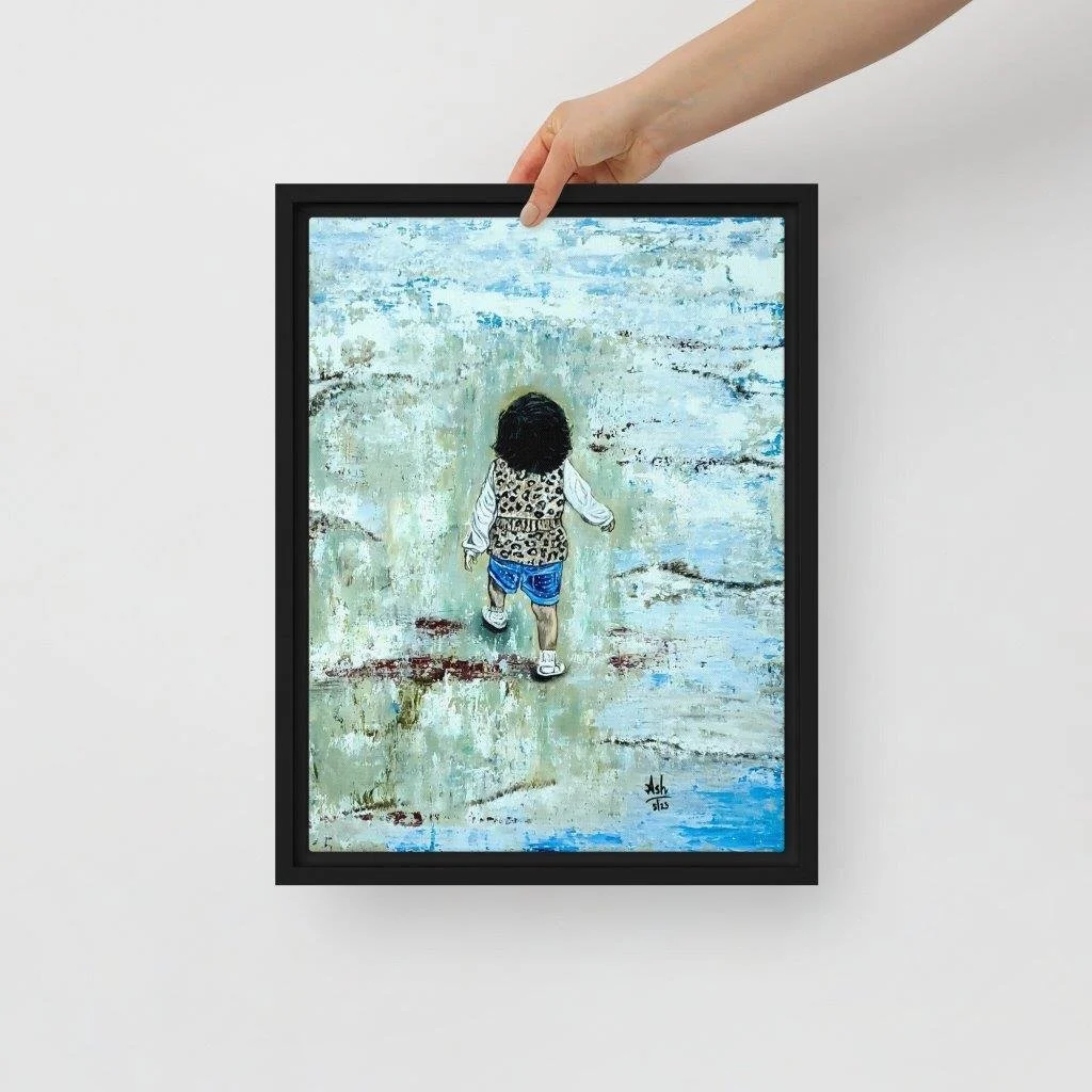 Footprints Of Innocence Acrylic Painting CREATIVE ARTONOMICS footprints-of-innocence-acrylic-painting-creative-artonomics