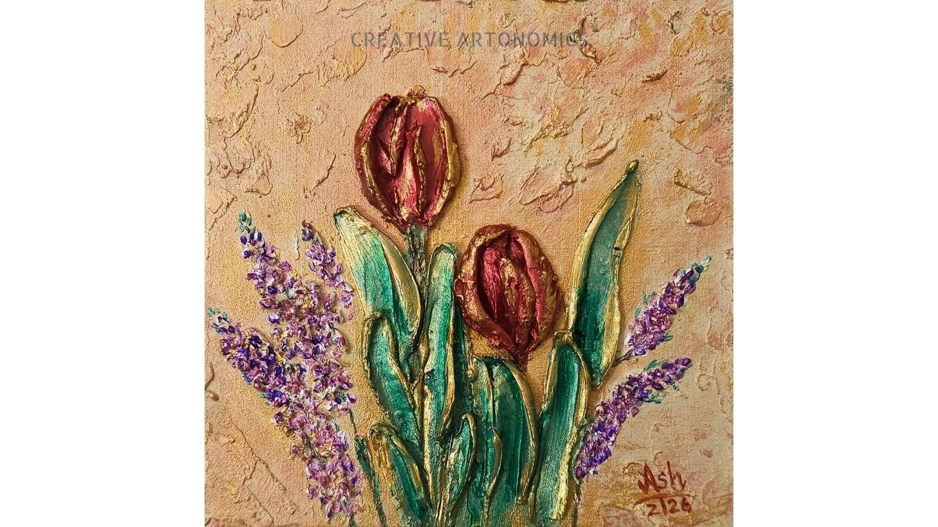 Spring Bulb Artist CREATIVE ARTONOMICS | Ashwini Prabhakar | Original Textured Art USA