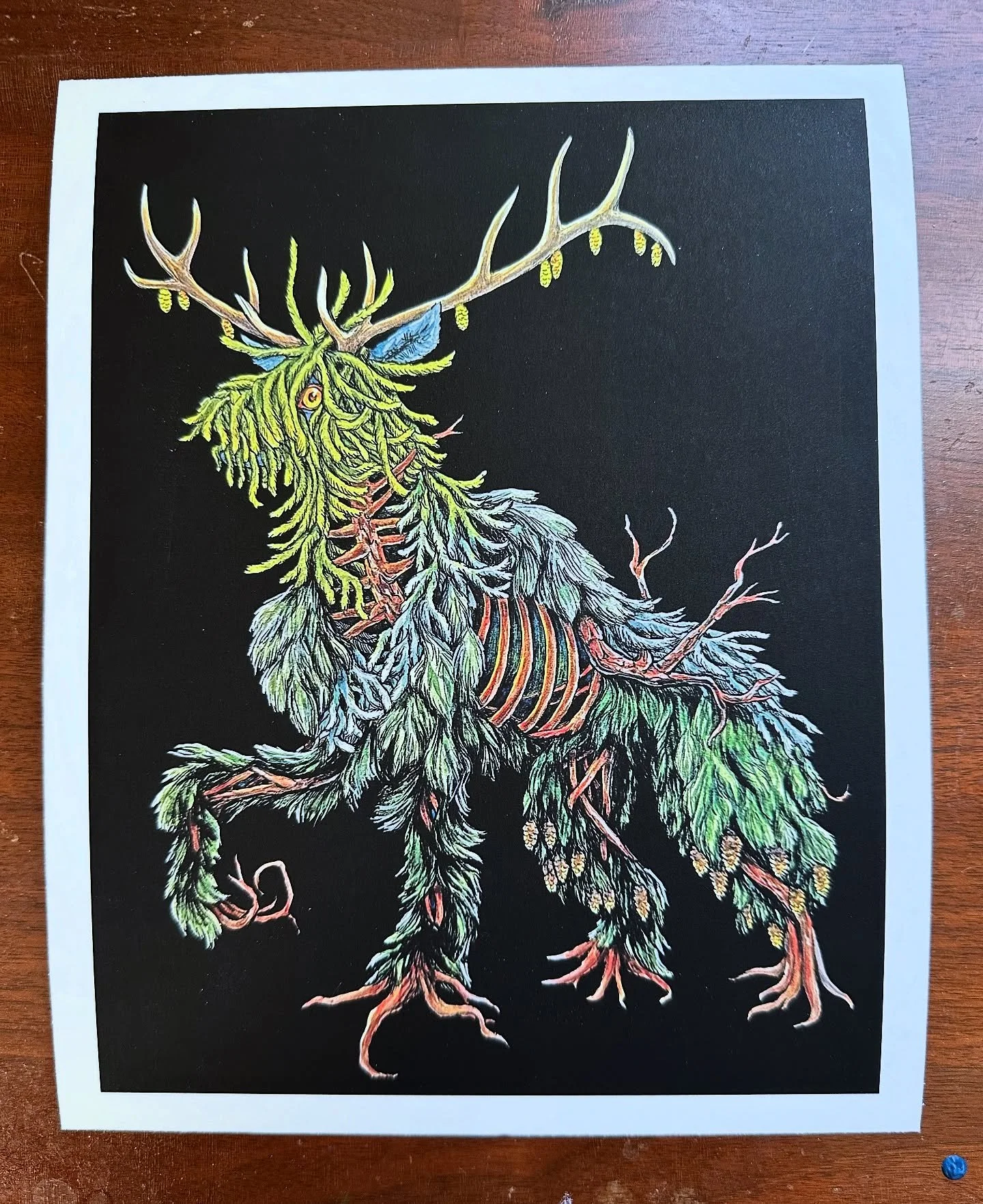 Remember this guy? I ordered a handful of 8x10 prints of &ldquo;Pine Tree&rdquo; and restocked a few of the skeleton print. I&rsquo;ll have them on me at the Boo Bazaar (!) 10/12 at the Joslyn Castle