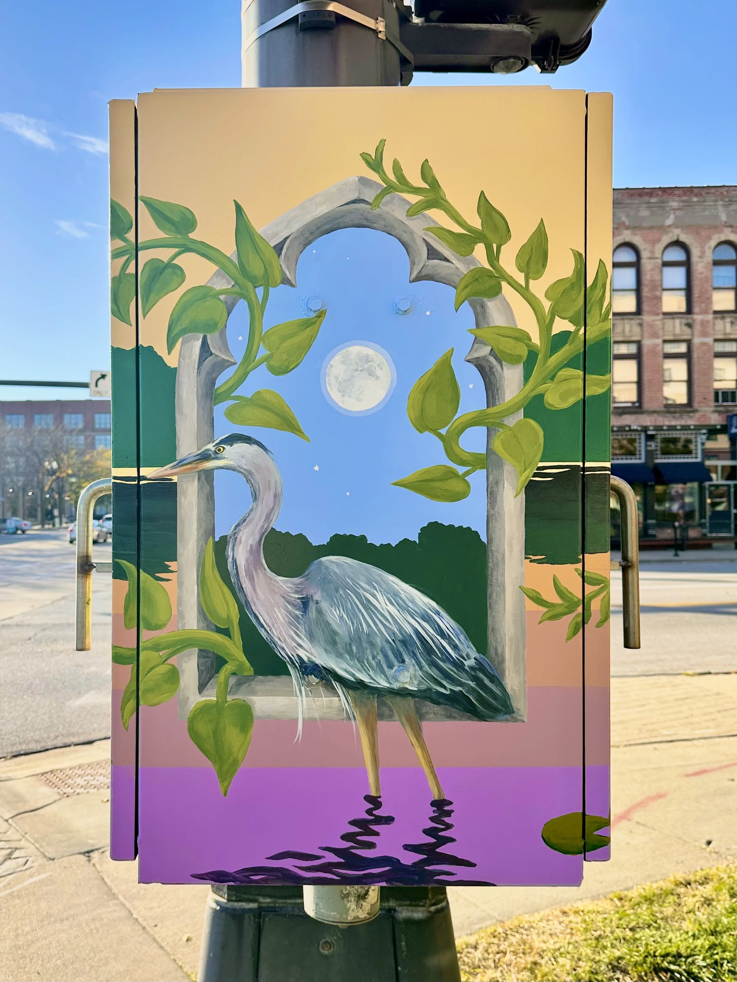 "Portals" a set of 2 utility boxes at 12th and Jackson. For the Downtown Improvement District Project. 2025
