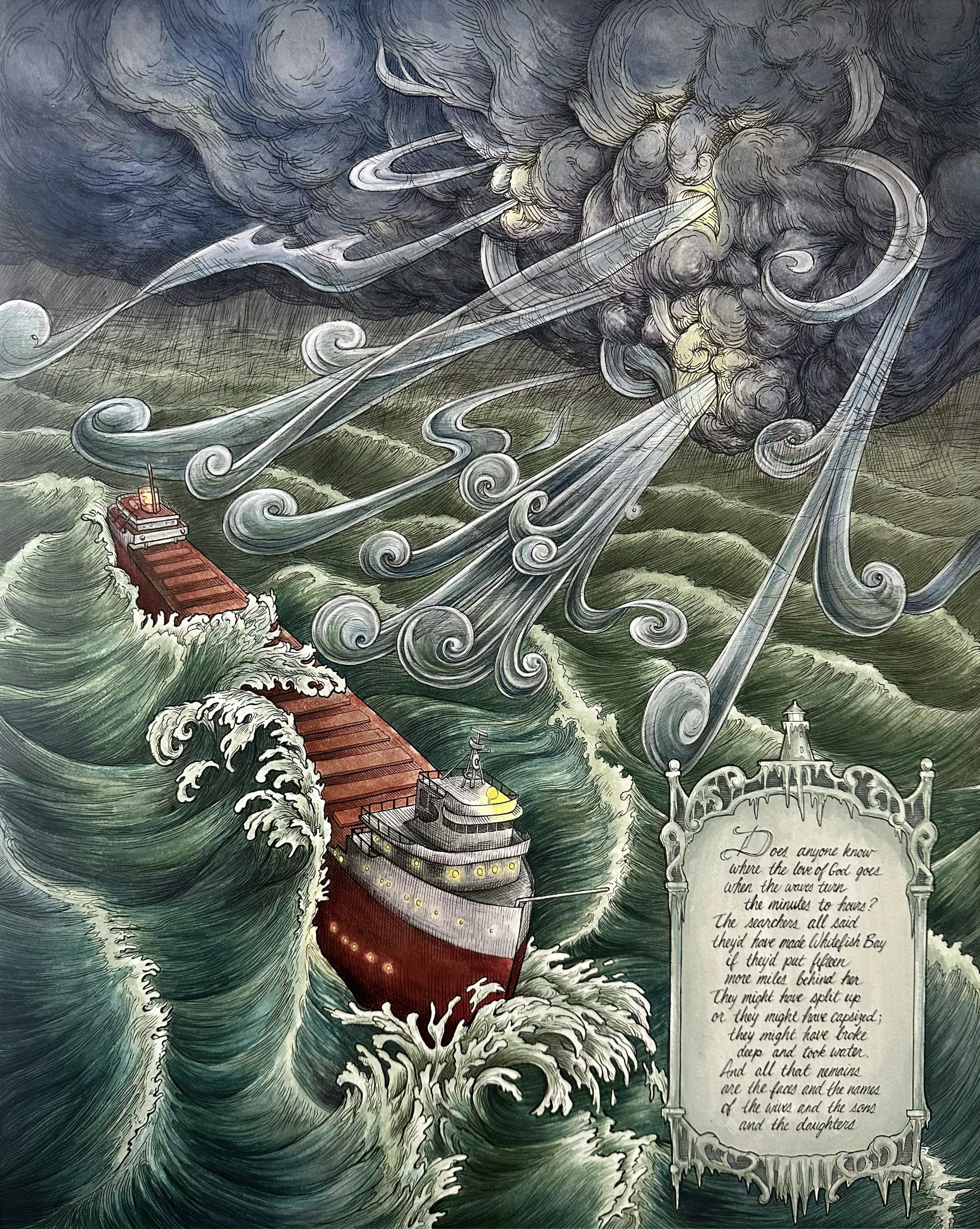 "The Witch of November" 2026. Watercolor. 18"x24"