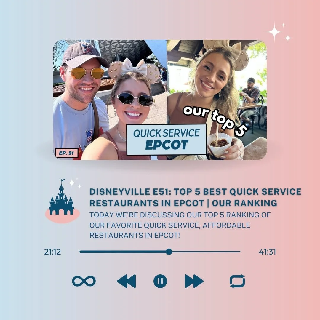 New episode alert! 🚨🍴

We&rsquo;re diving into our Top 5 quick-service restaurants in EPCOT &mdash; the spots that are delicious and friendly on the wallet. We&rsquo;re sharing our must-order picks, your crowd favorites, and the places we&rsquo;d h